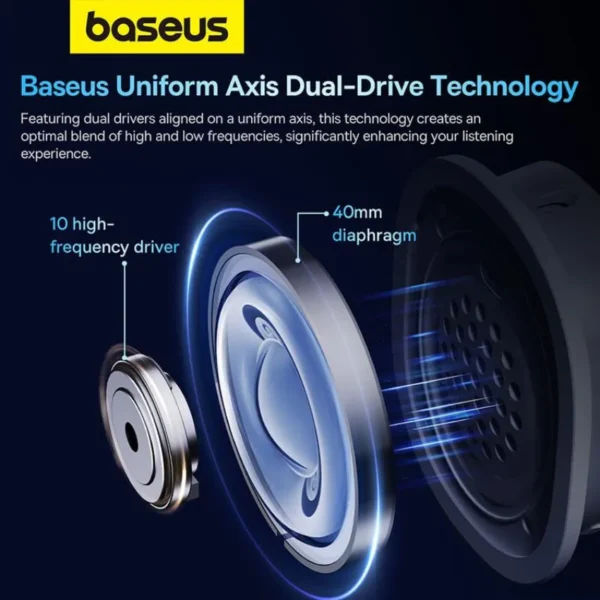 ⁦אוזניות גיימינג אלחוטיות דגם Baseus AeQur GH02 שחור⁩ – תמונה ⁦4⁩
